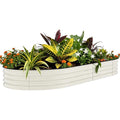 BAC A FLEUR-BAC de Jardin surélevé d'extérieur en métal galvanisé-Jardinière extensionérieure antirouille,beige,300 x 120 x 45cm(Beige/63)