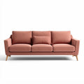 Canapé en tissu rose avec structure en bois dimensions approximatives 200 x 85 x 75cm