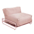 Chauffeuse pour salon de jardin modulable avec structure rose poudré Mixi, Oviala(Rose poudré)