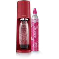 Machine à soda et eau pétillante SODASTREAM - TERRA Rouge - 1 bouteille compatible lave-vaisselle - 1 recharge de gaz 60L(Rouge)