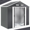 GARDEBRUK® Abri de jardin métal XL 2m² fondation 200x135x190cm porte coulissante anthracite cabane jardin cabanon rangement 4m³(L)