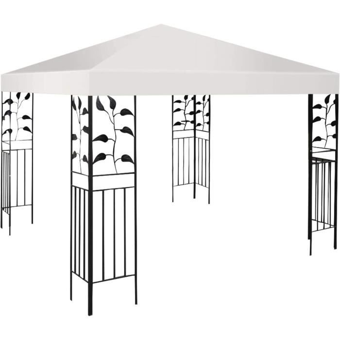 Giantex Toit de Rechange pour Tonnelle de Jardin 3x3M Imperméable en Polyester Trou d'Aération Équipé Beige(Beige/Toit double)