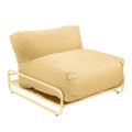 Chauffeuse pour salon de jardin modulable avec structure jaune clair  Mixi, Oviala(Jaune clair)