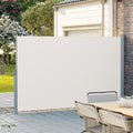 Store latéral pour balcon et terrasse - SONGMICS - 400 x 200 cm - Pare-soleil - Brise-vue - Beige(Beige/200 x 300 cm/Acier)