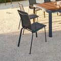 Chaise de jardin empilable Axant anthracite  graphite en aluminium traité époxy - Hespéride(Gris)
