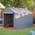 LINHOO Abri de Jardin Multifonction 296x190x200 cm Gris Foncé, Garage Vélo et Tente de Rangement pour Outils(296 x 190 x 200 cm)
