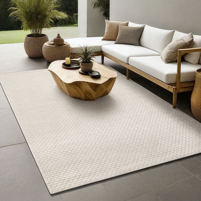 Tapis d'extérieur - THE CARPET - Maldives - Boho - Résistant - Beige 160x230 cm(Beige/120 x 170 cm)