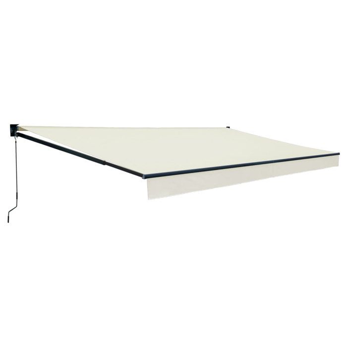 Store banne SAULE 3,95 × 3m - Toile beige et structure grise(Anthracite)