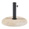 Pied de parasol Bitritto avec adaptateurs 37 42 52 58 mm aspect pierre beige(Beige)