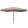 PALERME - Parasol carré 3x3 droit marron en aluminium(Bleu)