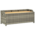 vidaXL Banc de Rangement de Jardin Coffre de Rangement d'Extérieur Banc de Rangement Stockage Arrière-cour 120 cm Résine 46481(Gris clair)