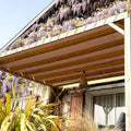 TECPLAST Toile Pergola Taupe 4x5 m LP640PR - Garantie 8 ans - Bâche Pergola ou Tonnelle étanche en PVC pour terrasse(Blanc crème/2 x 3 m)