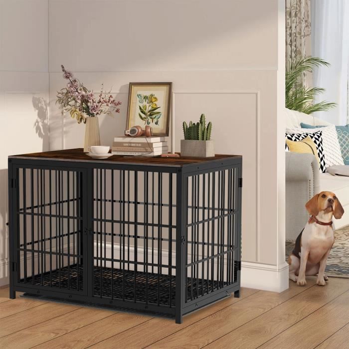 BingoPaw Cage pour Petit Chien Intérieur Caisse Chien Petite Taille Meuble Chiens 78.5x56.5x65cm(M)