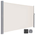 Store Latéral 180 x 400 cm, Brise-Vue Rétractable, Auvent extérieur, Résistant aux Intempéries, pour Jardin, Terrasse, Beige(Beige/160 x 400 cm)