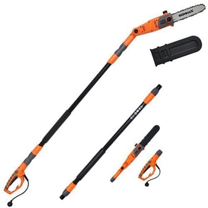 GOPLUS 750W Élagueuse Électrique sur Perche Télescopique 212-286CM-Scie d'Elagage-Vitesse 11m/s avec Tête Réglable -30° à 30°(750W Élagueuse sur Perche)