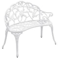 Banc de jardin en métal(Blanc)