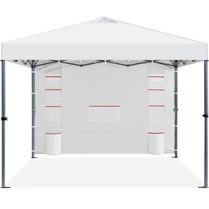 Yaheetech Tonnelle de Jardin avec Poches pour Rangement Tente d'extérieur Pop-up pour Jardin Fête Sport 3 × 3 m, Blanc(Blanc/2)