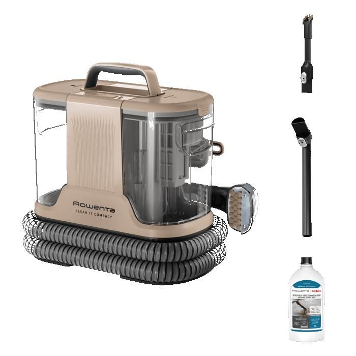 Rowenta Clean It Compact, Shampouineuse, Détacheur, Nettoyeur portable, Rapide et facile, Design compact, IN3010F0(Compact 2 accessoires)