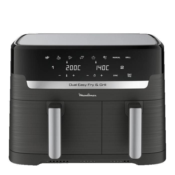 Moulinex Dual Easy Fry  Grill, Air fryer et gril, 8,3L, 2 tiroirs,8 programmes prédéfinis, EZ905B20(Neuf)